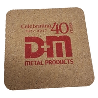 These 4" x 4" cork coasters are heavy-duty, premium squares which... from ASI...