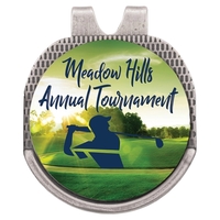 1.25" x 1" x 0.125" metal silver-colored hat clip and golf... from ASI 92531...