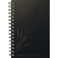 5.5" x 8.5" wire-bound seminar pad with textured metallic front cover,......