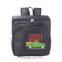 Cooler backpack with a zippered main compartment, front zippered pocket,...
