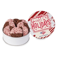 Crushed Peppermint Chocolate French Sable Cookie in Gift Tin... from ASI...