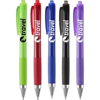 A sleek pen with a grooved comfort grip and smooth blue... from ASI 61966 HPG...