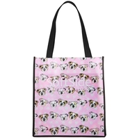 13"x13"x8" 100 GSM PET Tote Bag with Black Gusset & Handles