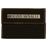 Laser Engraved Leatherette Business Card Hard Case Holder