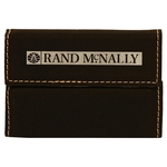 Laser Engraved Leatherette Business Card Hard Case Holder