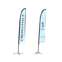 Feather flag for outdoor advertising with fiberglass poles and light-blocking...