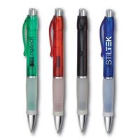 Click-action Gelster gel pen available in translucent colors with a white......