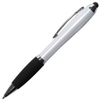 Twist-action Eastwood pen with a black rubber grip and a stylus.... from ASI...