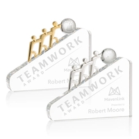 The Optical Crystal Synergy Award resembles three teammates working together...