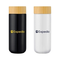 10oz Double Wall Ceramic Mug w/Bamboo Lid... from ASI 88060 Snugz/USA Inc