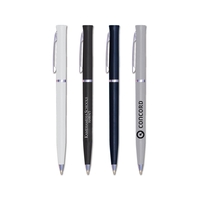 Anglo twist-action pen made of plastic with silver accents for a... from ASI...