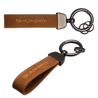 Leather key chain with gun metal spring clip.... from ASI 62190 Illini