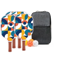 4 Paddles pickleball set plus free full color UV printing on... from ASI...