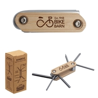 Bamboo bicycle multi tool with custom decoration.... from ASI 62190 Illini