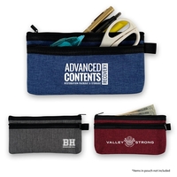 Two zippered heathered accessory pouch... from ASI 34800 Alstar Creations