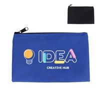 8.5" x 5.5" x 1" solid colored pouch with zipper.... from ASI 37980 Bagworld...
