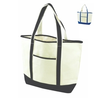 22" x 16" x 6" cotton canvas boat tote with color... from ASI 37980 Bagworld