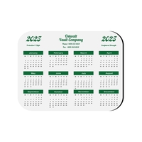 6" x 8" Hard Surface Calendar Mouse Pad Rubber Base 1/8