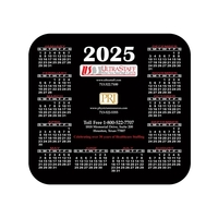 7 1/2" x 8" Hard Surface Calendar Mouse Pad Rubber Base 1/8