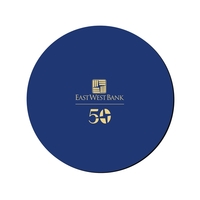 8" Round Hard Surface Mouse Pad 1/16 Rubber Base