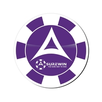 8" Round Hard Surface Mouse Pad 1/8" Rubber Base