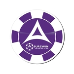 8" Round Hard Surface Mouse Pad 1/8" Rubber Base