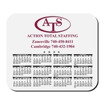 8" x 9 1/2" Hard Surface Calendar Mouse Pad 1/16 Rubber Base