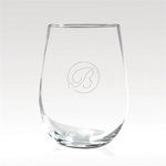 16 oz Stemless White Wine Glass - Custom Etch Included