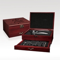 Wine accessory set inside a cherry-finished wooden box.... from ASI 93986...