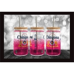 16 oz. Can Shaped Glass Tumblers with Bamboo Lid & Straw