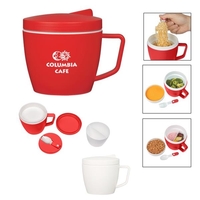 14 oz. Thermal Mug with Spoon and Fork Set keeps food... from ASI 61125 Hit...