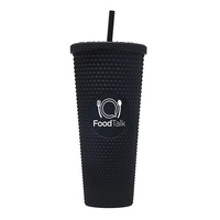 24-ounce tumbler with a straw, a studded texture, and a screw-on... from ASI...