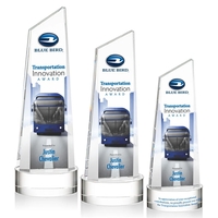 The thick Optical Crystal Belmont Tower VividPrint™ Award features a...