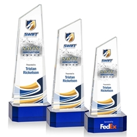 The thick Optical Crystal Belmont Tower VividPrint™ Award features a...