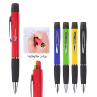 Twist-action pen with multi-color highlighter and rubber grip.... from ASI...
