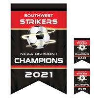Full Color, Full Custom Sports Championship Banner Double Sided Dove Tail......