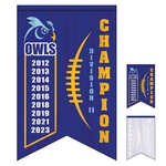 4' x 6' Championship Banner Single Sided Dove Tail Cut