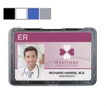 Horizontal B-Holder 3-Card Rigid Plastic Badge Holder