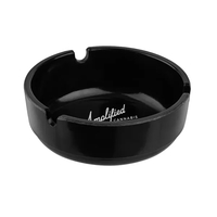 Durable heat-resistant plastic ash tray featuring three grooves.... from ASI...