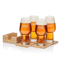 Our Beer Glass & Bamboo Coaster Sets are an exquisite gift... from ASI 84592...