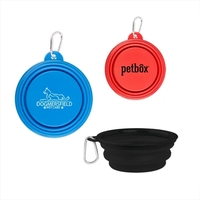 12 oz. silicone drink bowl for dogs with a collapsible design.... from ASI...