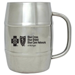 16 Oz. Double wall beer mug, stainless steel in & out