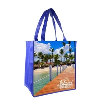 12" x 13" x 8" laminated non-woven polypropylene handled tote with... from...