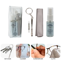 Eyeglass lens cleaner kit, 20 ml bottle of liquid cleaner with... from ASI...