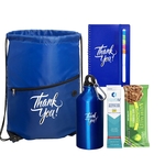 Welcome Bag with Journal, Sport Bottle and Snacks