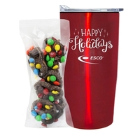 Straight Tumbler w/ Plastic Liner - 20 oz., Milk Chocolate Pretzels... from...