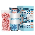 20 oz Tumbler w/liner- Holiday Greetings - Strawberry Twists