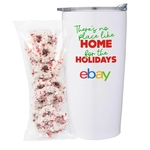 20 oz Straight Tumbler White Chocolate Pretzels w/Peppermint