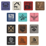 3" Leatherette Square Patch with Adhesive