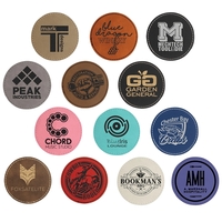 3" Leatherette Round Patch with Adhesive